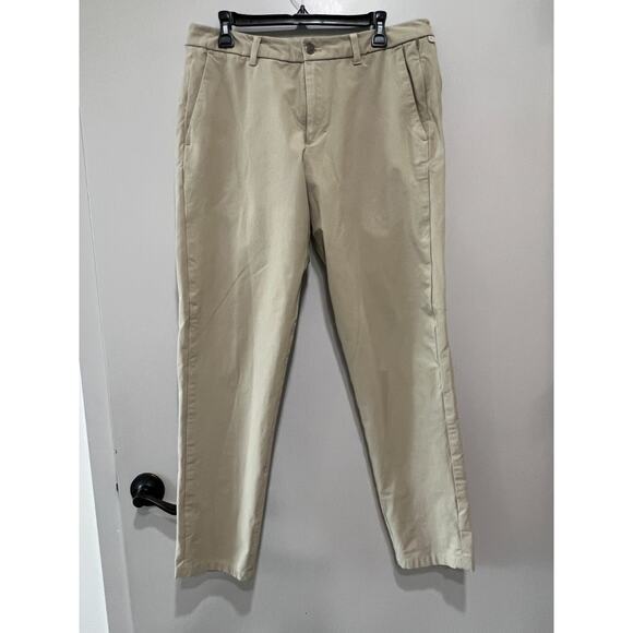 Lululemon Men’s Commission Pant Slim Office Golf Canvas Toffino Sand Size 34 - Picture 1 of 8
